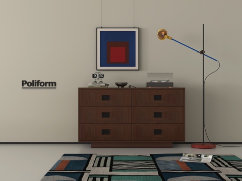 中古玄关柜 边柜 鞋柜 矮柜 装饰柜 落地灯 挂画 摆件su模型