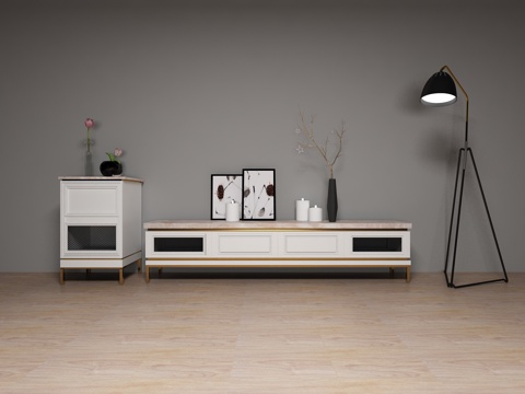  现代客厅电视柜 电视柜3d模型 