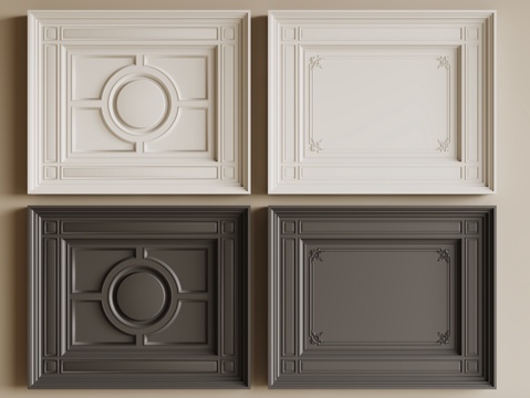 法式天花吊顶 石膏板吊顶 卧室吊顶 客餐厅吊顶 圆形吊顶su模型