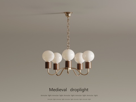 法式吊灯su模型