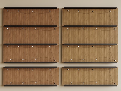 现代工业吊顶 木格栅吊顶 商业吊顶 铝方通吊顶su模型