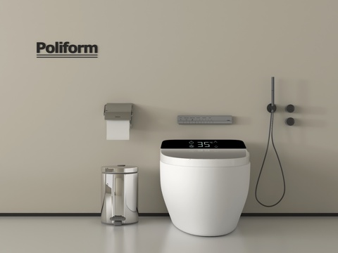 现代马桶 立式马桶 卫浴小件su模型