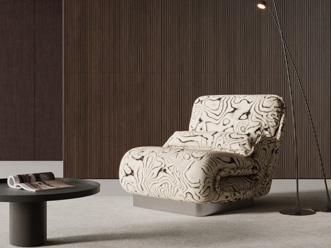 现代意式休闲椅 休闲沙发su模型