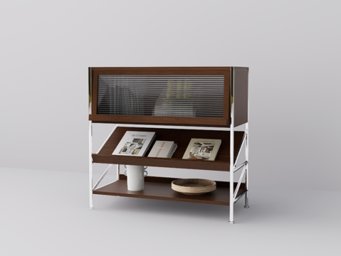 木质装饰柜su模型