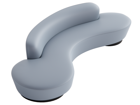 现代弧形多人沙发su模型