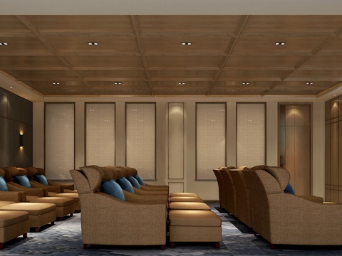  影视厅3d模型 