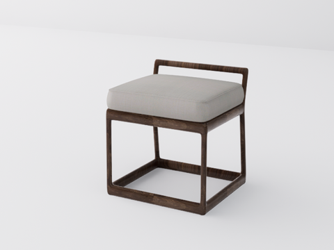 新中式休闲椅su模型