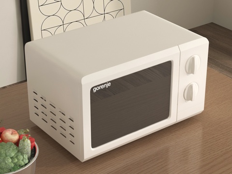 现代微波炉 厨房电器su模型