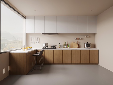 现代厨房 厨具su模型