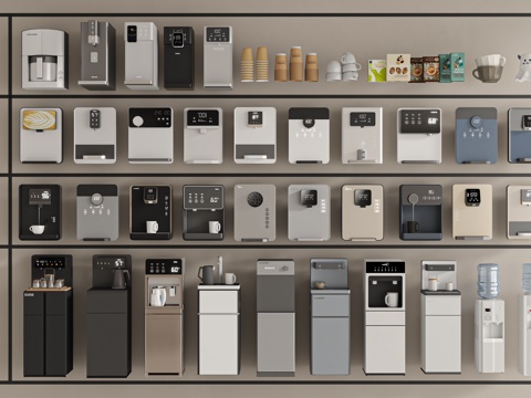 现代饮水机su模型