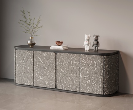 现代意式玄关柜 边柜su模型