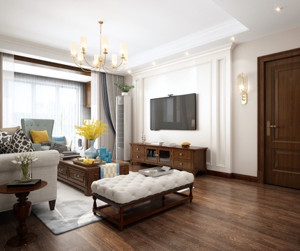  美式客餐厅3Dmax模型3d模型 