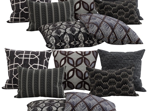  装饰抱枕，463d模型 