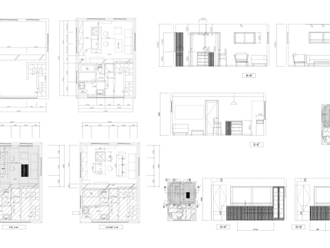 公寓平面图纸cad施工图