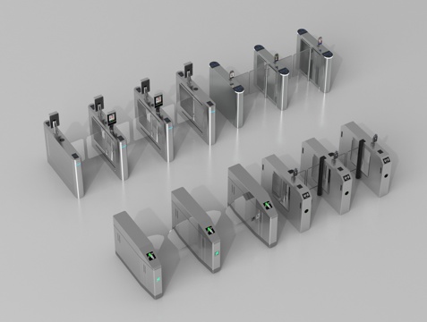 现代其他公用器材 闸机 门禁机 闸门 感应门 门闸su模型