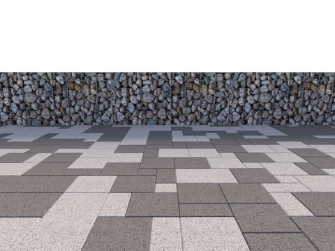 铺装 透水砖 跳色铺装 渐变色铺装 广场砖 广场铺装su模型