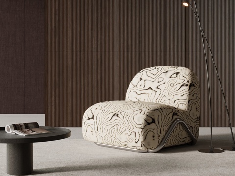 现代意式休闲椅 休闲沙发su模型