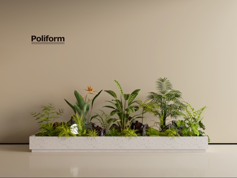 现代组团小景 景观植物堆 公园小景组合 庭院小景植物组团su模型