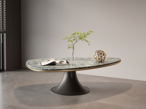 意式茶几 大理石茶几 异形茶几su模型