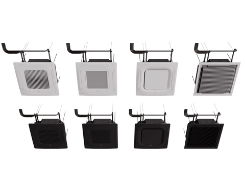 现代中央空调 中央空调出风口 室内空调su模型