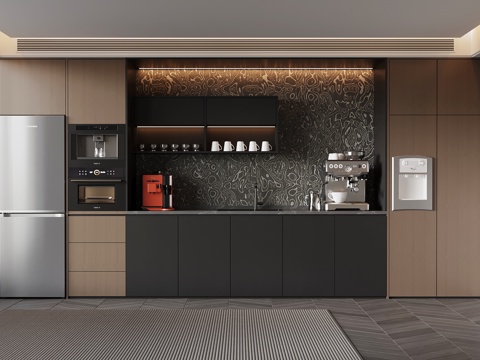 现代意式茶水间su模型