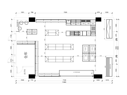 便利店平面布置图cad施工图