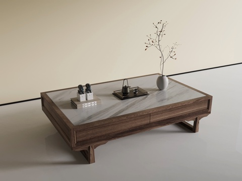 中古风茶几su模型