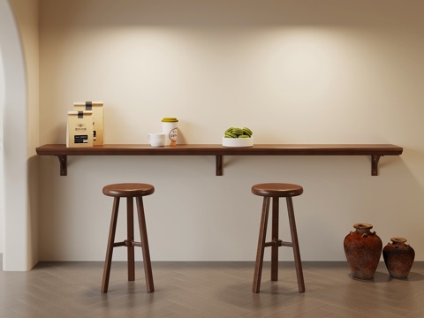 中古吧台 吧凳su模型