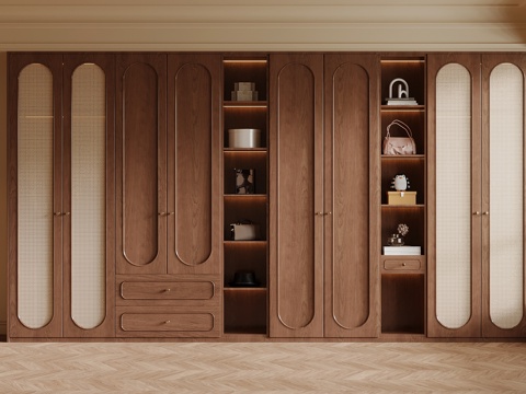 中古风衣柜su模型