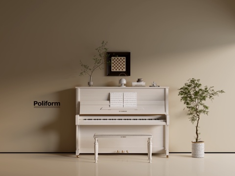 现代钢琴 客厅摆件 钢琴 乐器 雕塑su模型