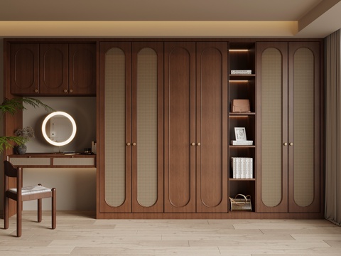 中古风衣柜su模型