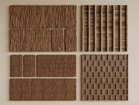 现代木制吊顶 木板吊顶 木梁吊顶 木制屋顶su模型