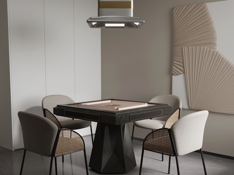 现代棋牌室su模型