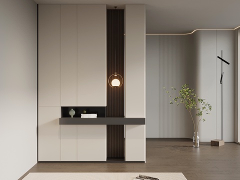 现代意式鞋柜 入户鞋柜su模型