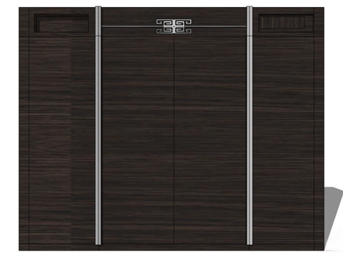 实木衣柜 衣柜 造型衣柜 全屋定制 新中式衣柜 开门衣柜su模型