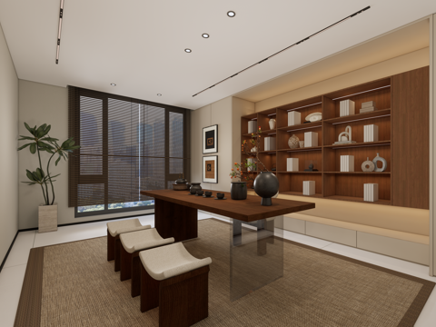 中古 茶室su模型