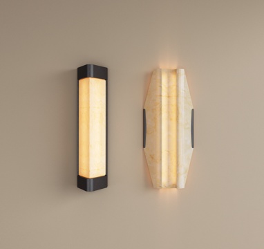 现代长条壁灯 床头壁灯 金属壁灯 客厅壁灯 复古壁灯su模型