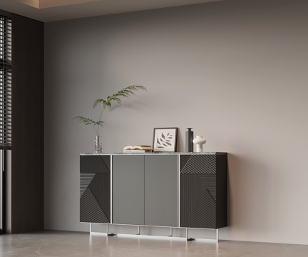 现代意式玄关柜 边柜su模型