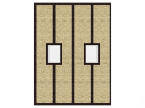 实木衣柜 衣柜 造型衣柜 全屋定制 新中式衣柜 衣柜门板su模型