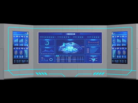 现代大屏幕 指挥中兴大屏 控制中心大屏幕 显示大屏 显示屏su模型