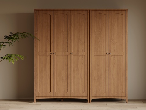  北欧风衣柜3d模型 