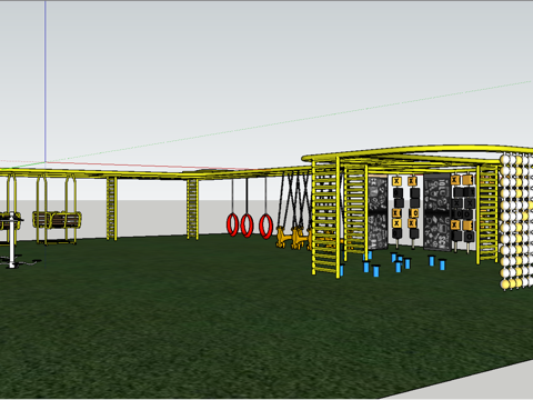 常用户外运动器材su模型