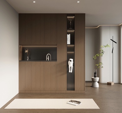 现代意式鞋柜 入户鞋柜su模型