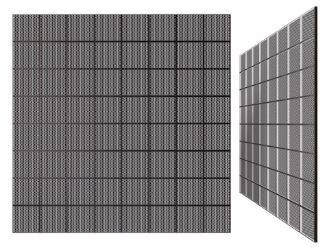 现代铝扣板吊顶 铁丝网吊顶 洞洞板吊顶 蜂窝吊顶su模型