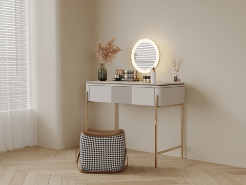 现代简约梳妆台su模型