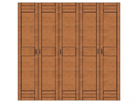 实木衣柜 衣柜 造型衣柜 全屋定制 新中式衣柜 开门衣柜su模型