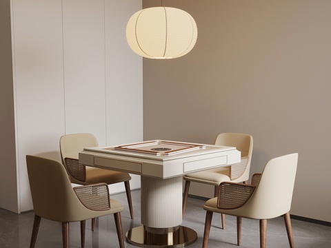 现代棋牌室su模型