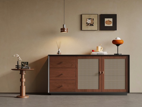 法式中古风玄关柜su模型