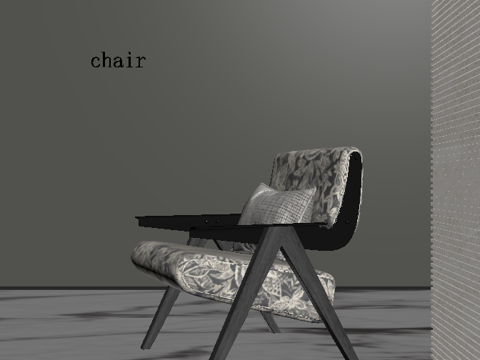 现代法式单椅 休闲椅su模型