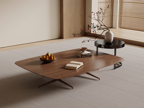 中古风茶几su模型